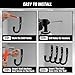 Heavy Duty Garage Storage Hooks, 12-piece Bike Hooks for Garage Wall, Utility Garage Hooks, Wall Mount J Hook for Hanging, Large Metal Storage Organizer Tool, Extension Cord Hanger