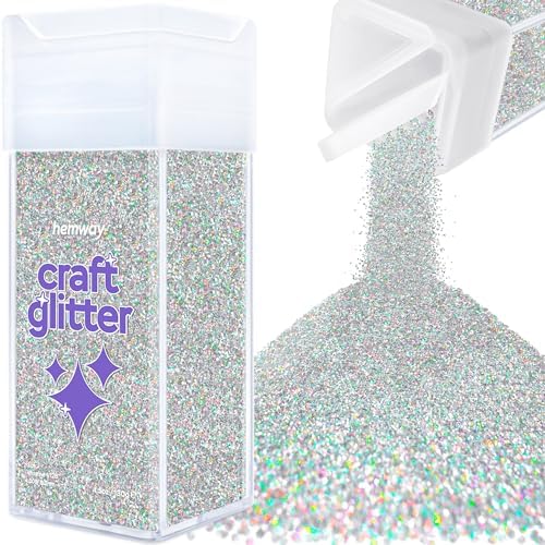 Hemway Premium Craft Glitter Shaker - Silver Holographic | 130g U...