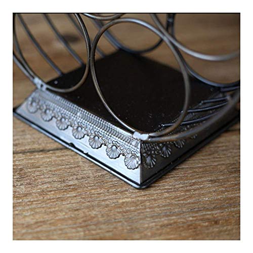 Range-bouteille design cage à oiseaux en métal brut forgé