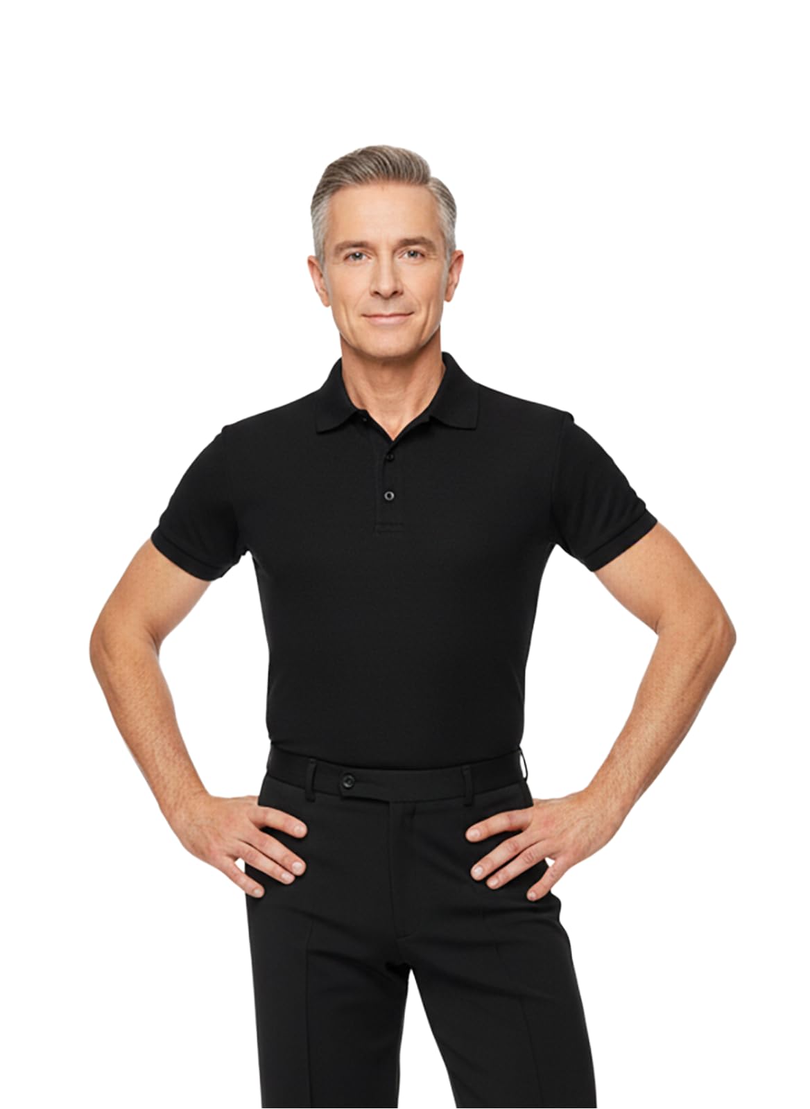 Ready4Dance Maglietta Polo Uomo Maniche Corte Slim Fit - Tessuto Tecnico Elasticizzato per la Danza Traspirante e Leggero - Stile Casual e Sportivo - Ideale per Danza e Tempo Libero, XXL