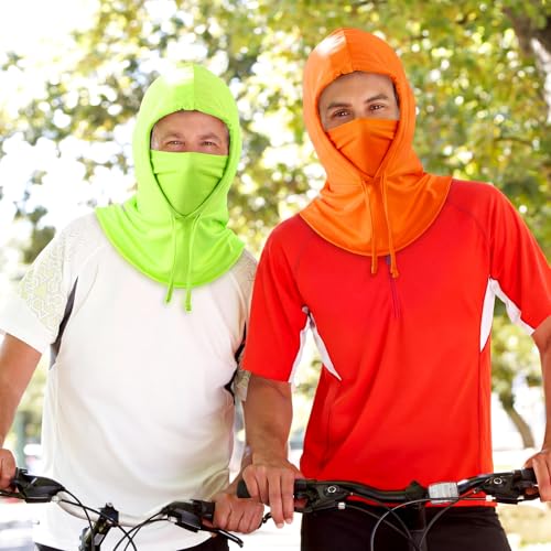 Image of Patelai 6 Pcs Summer Balaclava UV Face Mask Sun Protection Cooling Hood Full Head Face Cover for Women Men Cycling Fishing