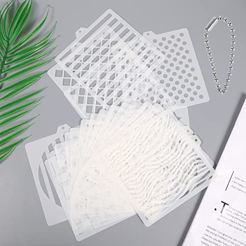 Ootsr 20 Pcs Geometric Cookie Stencils, 14X15Cm Baking Stencils For Diy Biscuits And Cakes, Making Royal Icing Cookies, Airbrush Cookies, Sugar And Plaid Cookie Stencils #TOP2