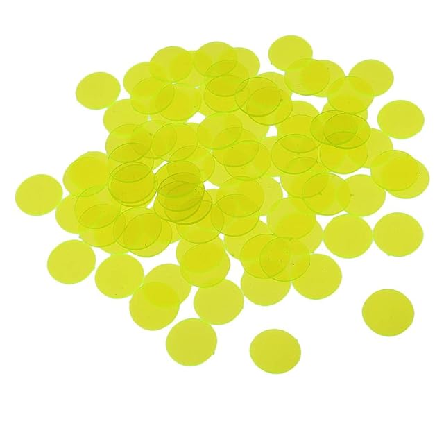 Foto 2 de 8 de Juego de 3 marcadores de plástico transparentes para juegos de bingo profesionales, 1,5 x 1,5 cm