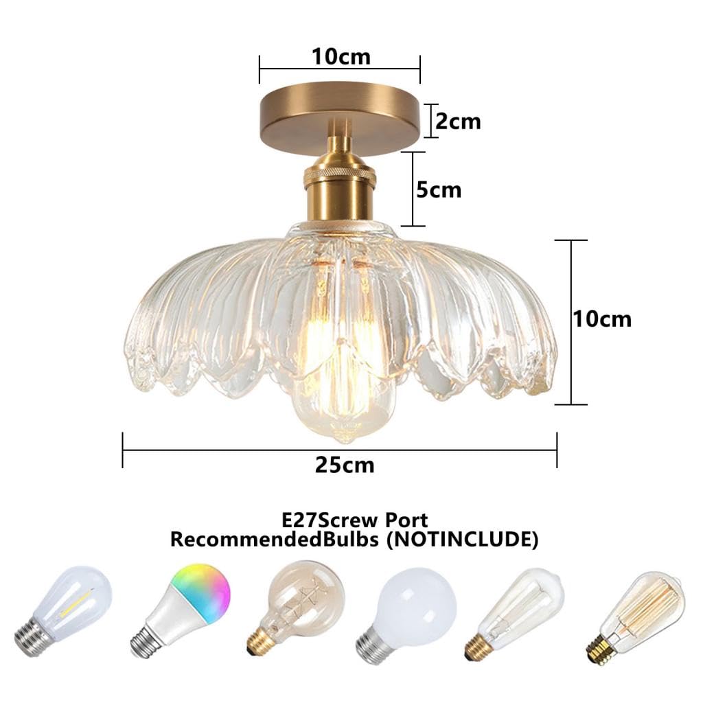 Lampa sufitowa Oświetlenie szklane Lampa sufitowa Kreatywność Kwiat Decoro E27 Mosiądz Lampy Sufitowe Lampa Wisząca Na Przedpokój Sypialnia Jadalnia