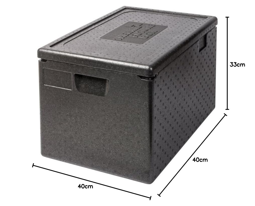 Thermo Future Box GN 1/1 Premium Thermobox Nevera portátil, caja de transporte térmica y aislante con tapa, 61 litros, 60 x 40 cm, caja térmica de EPP (polipropileno expandido)