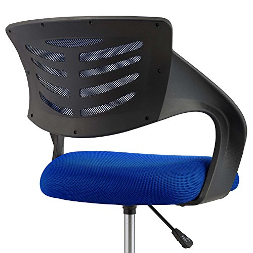 Image of Modway Thrive Drafting Chair - Tall Office Chair for Adjustable Standing Desks in Blue