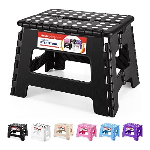 23+ Creative Camper Bunk Bed Ideas for Your Next Adventure 5 ACSTEP Folding Step Stool 9'' Tall Kids Step Stool Holds Up to 300 lb Plastic Foldable Step Stools for Kids Non-Slip Surface with Carry Handle Collapsible Stool for Home, Outdoor and Indoor(Black)