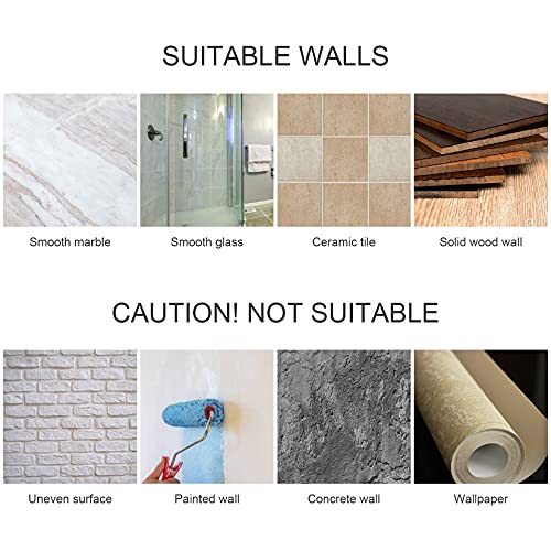 Image of Taozun Adhesive Towel Holder - Clear Towel Bar Stick on Wall, 11.8-Inch Acrylic Hand Towel Rack Plastic Towel Ring for Bathroom