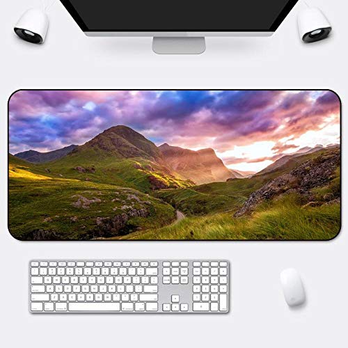 Alfombrilla de ratón de Paisaje Natural Alfombrilla de ratón Grande Alfombrilla de ratón para Juegos XXL Alfombrilla de ratón de Mapa Mundial 900x400x3 mm