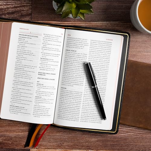 Image of NASB Single-Column Personal Size Bible, Holman Handcrafted Collection, Black Premium Goatskin, Black Letter, Presentation Page, Full-Color Maps, Easy-to-Read Bible Serif Type