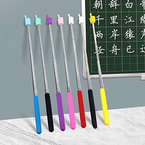 Telescopic Teachers Pointer, Teaching Pointer, Stainless Steel Hand Pointer Extendable Telescopic Retractable Pointer Handheld Presenter Classroom Whiteboard Pointer School Supplies Yellow #TOP1