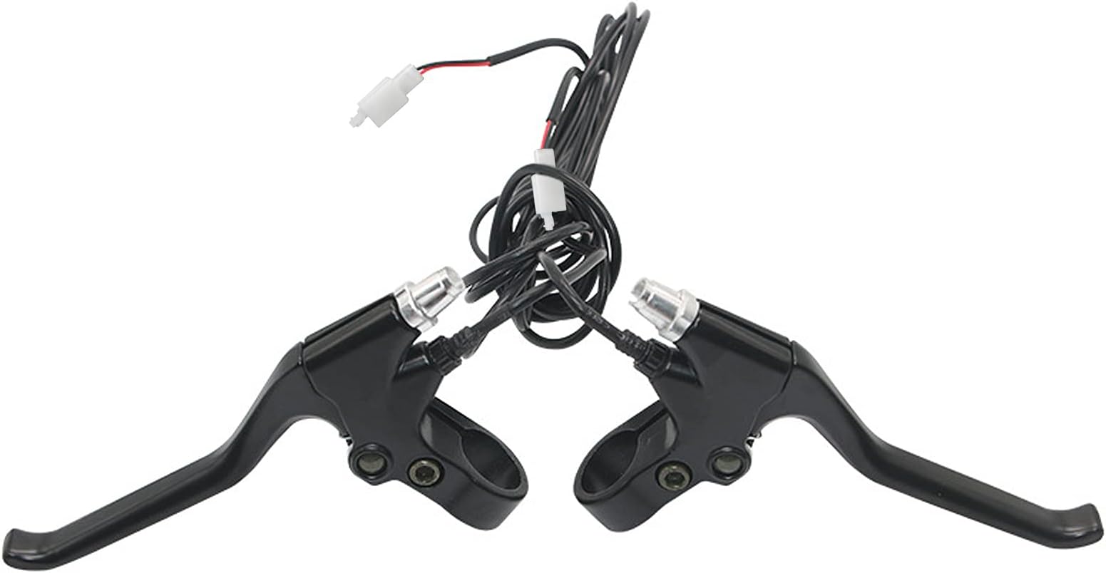 1 Pair Electric Bike Brake Lever E-bike Left Right Replacement Parts Aluminum Alloy Plastic Rubber Components