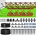 MIXC 230FT Quick-Connect Drip Irrigation System Kit, Automatic Garden Watering System with 1/4" & 1/2" Fast-Lock Tubing - Adjustable Nozzles & Sprinklers for Garden, Greenhouse, Lawn, Potted Plants