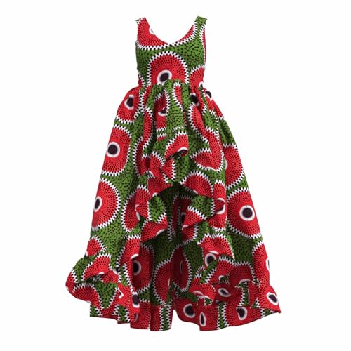 Image of iooiooi African Dresses for Women Party Robe Plus Size Print Dashiki Dinner Dress