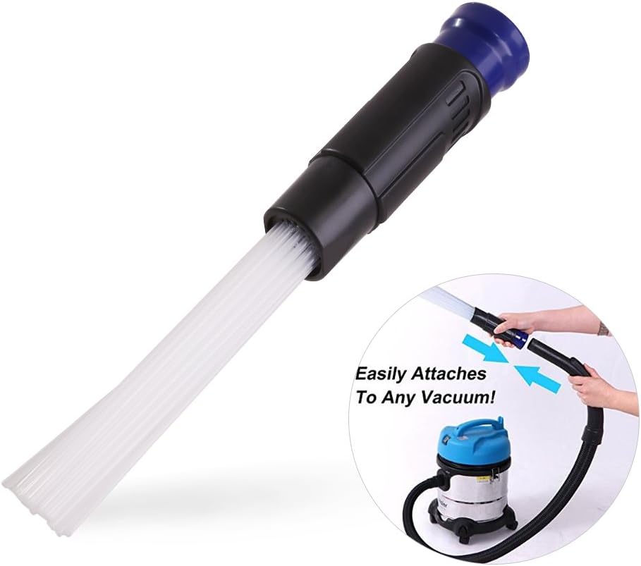 Lxuzan Universal Vacuum Cleaner Attachment Dust Brush Cleaner As Seen On TV for Vents/Keyboards/Drawers/Corners/ Pets/Plants