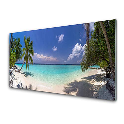 Verre imprimé plage et palmiers 100x50 cm pour créer une ambiance évasion