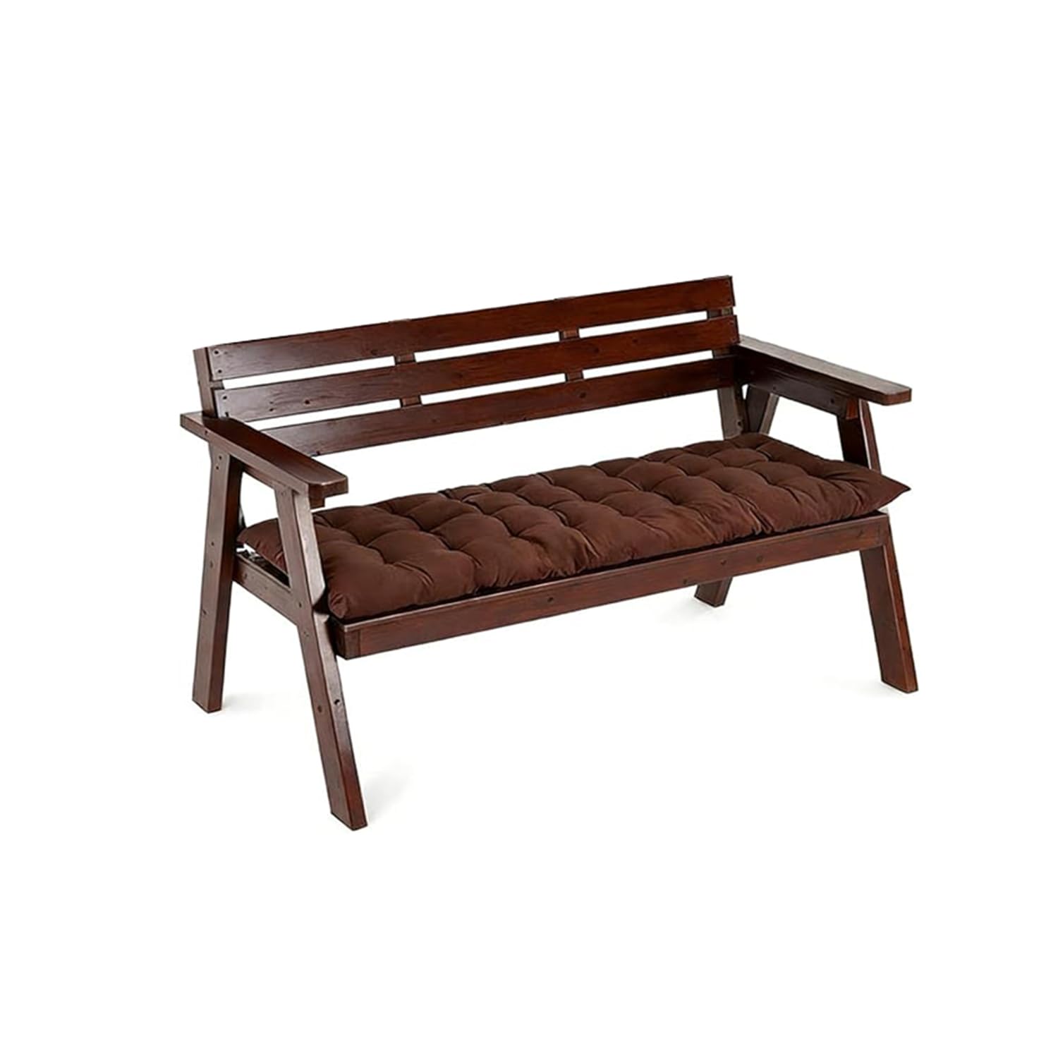 Pongpai Indoor/Outdoor Bench Seat Cushions, Garden Patio Swing Chair Pad with Non-slip Design, Thick Rectangle Furniture Padded (Brown,48x150cm)