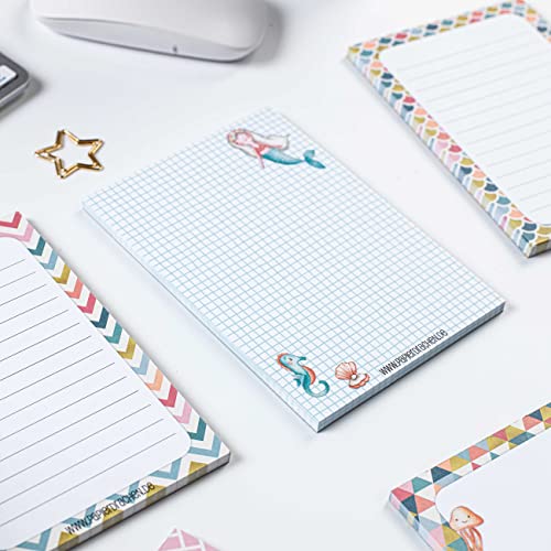 6 notepads blank for free design | for appointments, projects, to do list, meetings, shopping lists, notes and much more - Gold Pastel - Notepad Set 14 - DIN A6 - Image 3