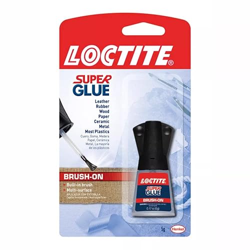 Loctite Super Glue, 5 Gram Brush-On Bottle, 6 Pack - Clear Superglue for Plastic, Wood, Metal, Crafts, & Repair, Instant Glue Adhesive, Quick Dry - 6 Pack