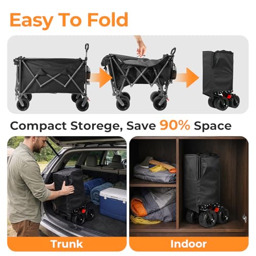 Holacamking 58" L Extender Collapsible Wagon, Extra Long with Tailgate by Holacamking - Used condition - Image 7