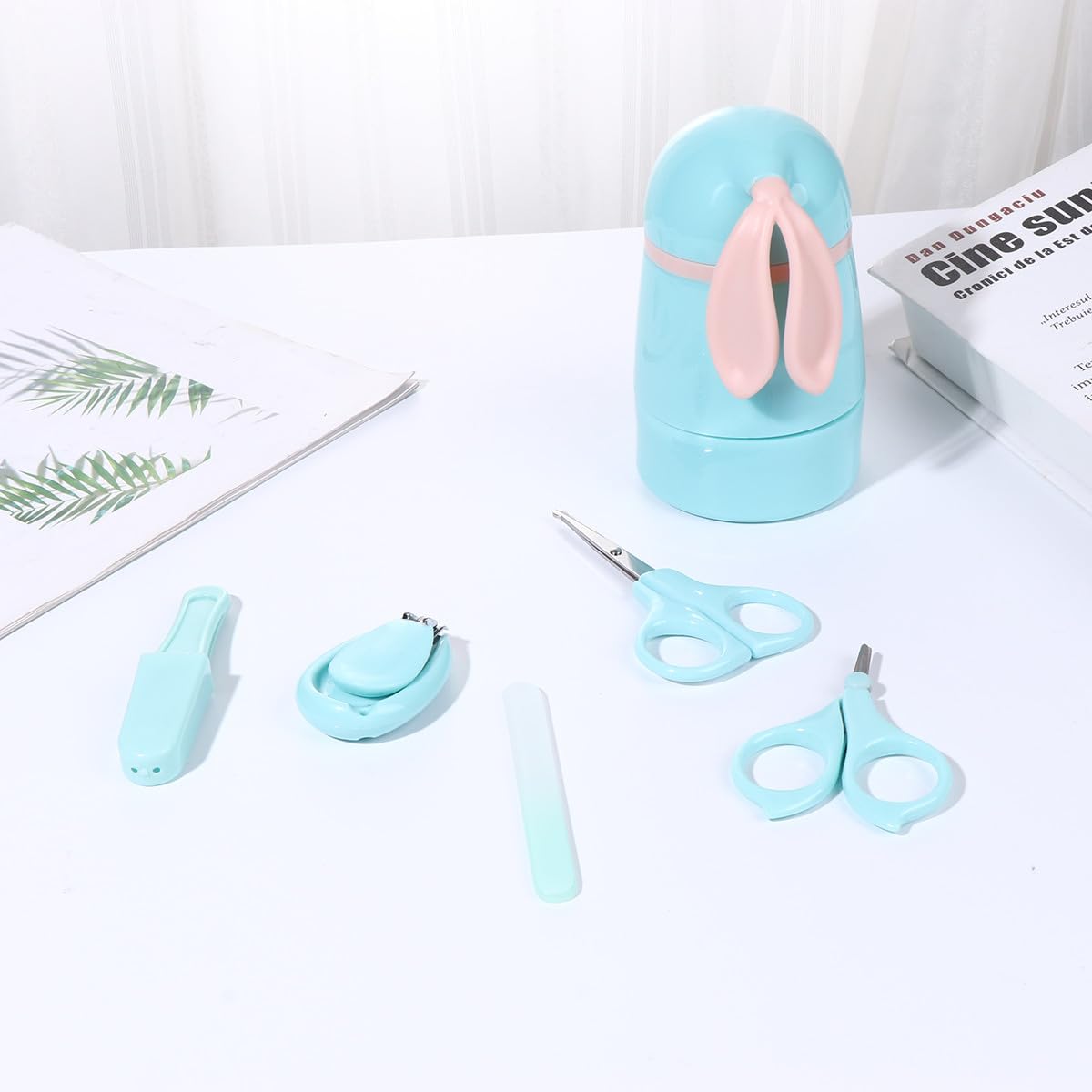 Toyvian 10pezzi Forbicinper Unghiper Ragazzo Ragazza Blu Sicuro e Leggero Include Forbici Tronchesina Per Manicure Utensili Per La Cura Del Ragazzo Ragazza