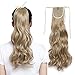 Produktbild Ponytail Clip in Pferdeschwanz Extension Haarteil Haarverlängerung Zopf Hair Piece gewellt Wavy wie Echthaar Mittelblond Wavy-18"(45cm)-90g
