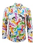 Anni Lyn Sportswear Kid's ProAire Printed Long Sleeve Shirt (as1, Alpha, x_s, Regular, Vibrant Horse