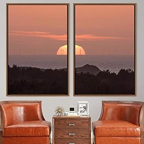 signwin 2 Piece Framed Canvas Wall Art Skyline...