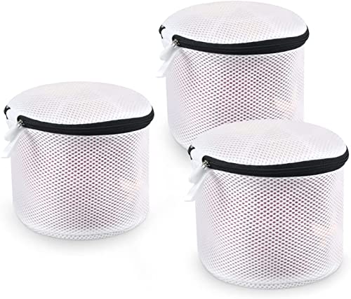 XLKJ 3Pcs Bolsas de Lavandería de Sujetador de Malla, Bolsas para Colada, Bolsa de Lavandería de Malla para Sujetadores, Calcetines y Ropa de Bebé, Bolsa de Lavandería Reutilizable con Cremallera