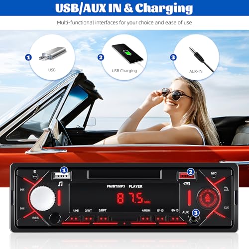 Radio de coche Bluetooth multimedia single DIN miniatura 3