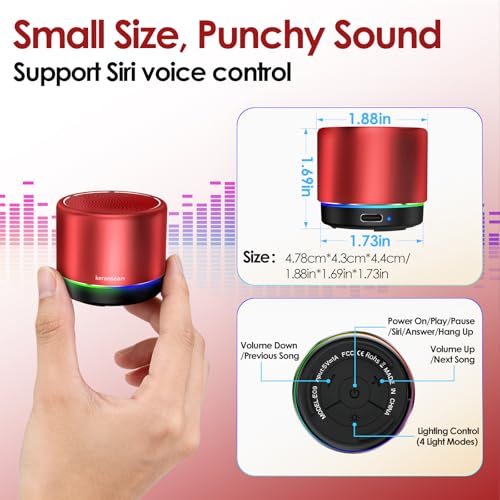 Image of Portable Bluetooth Speaker Mini Speakers, Wireless, HD Microphone