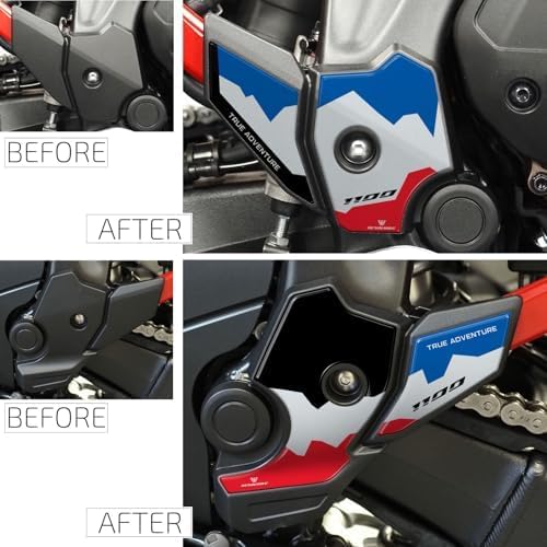 Resin Bike Motorbike 3D Stickers Compatible with Honda CRF1100L Africa Twin 1100 2024-2025. Bike Protection Grip Heel Pad from Bumps and Scratches. Pair of Stickers 3D Resin Gadget Moto