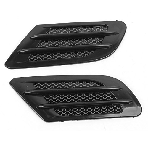 sourcingmap 2PCS Auto Car Exterior Decoration Air Flow Fender Stickers Black