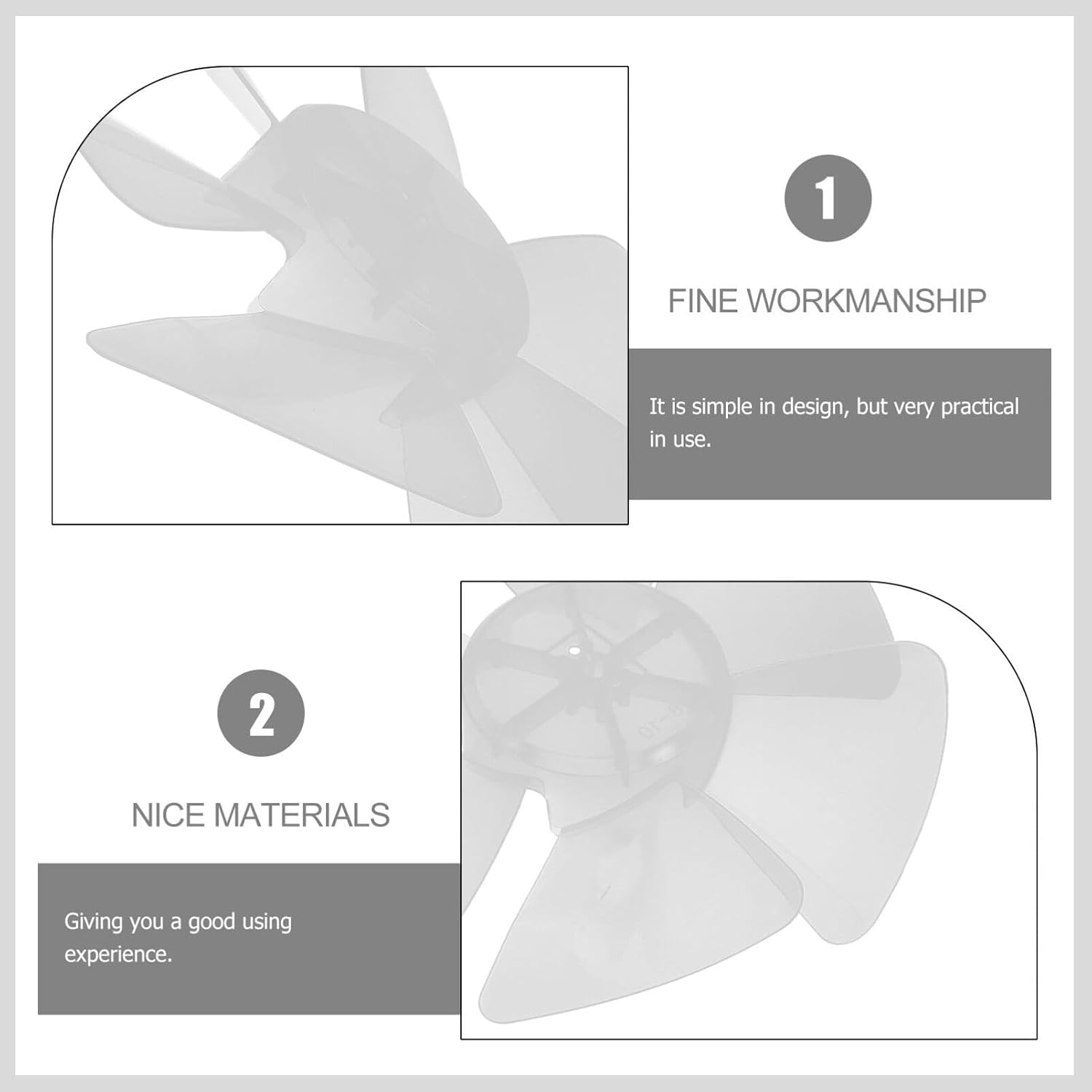 Kichvoe Replacement Fan for Pedestal and Table Fans Blades Transparent Leaves for Easy Repair and Use Home Office