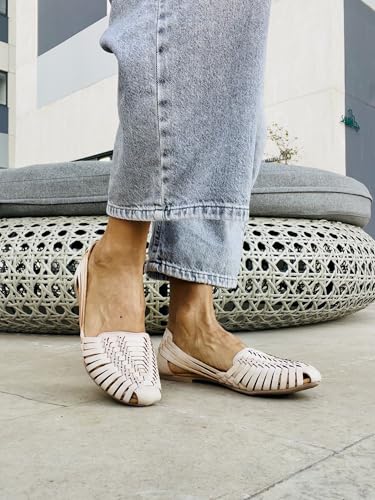 Image of Macarena Collection Womens Shoes Leather Sandals for Women | Huarache Handmade Mexican Sandals | Comfortable & Stylish Womens Sandals 2167