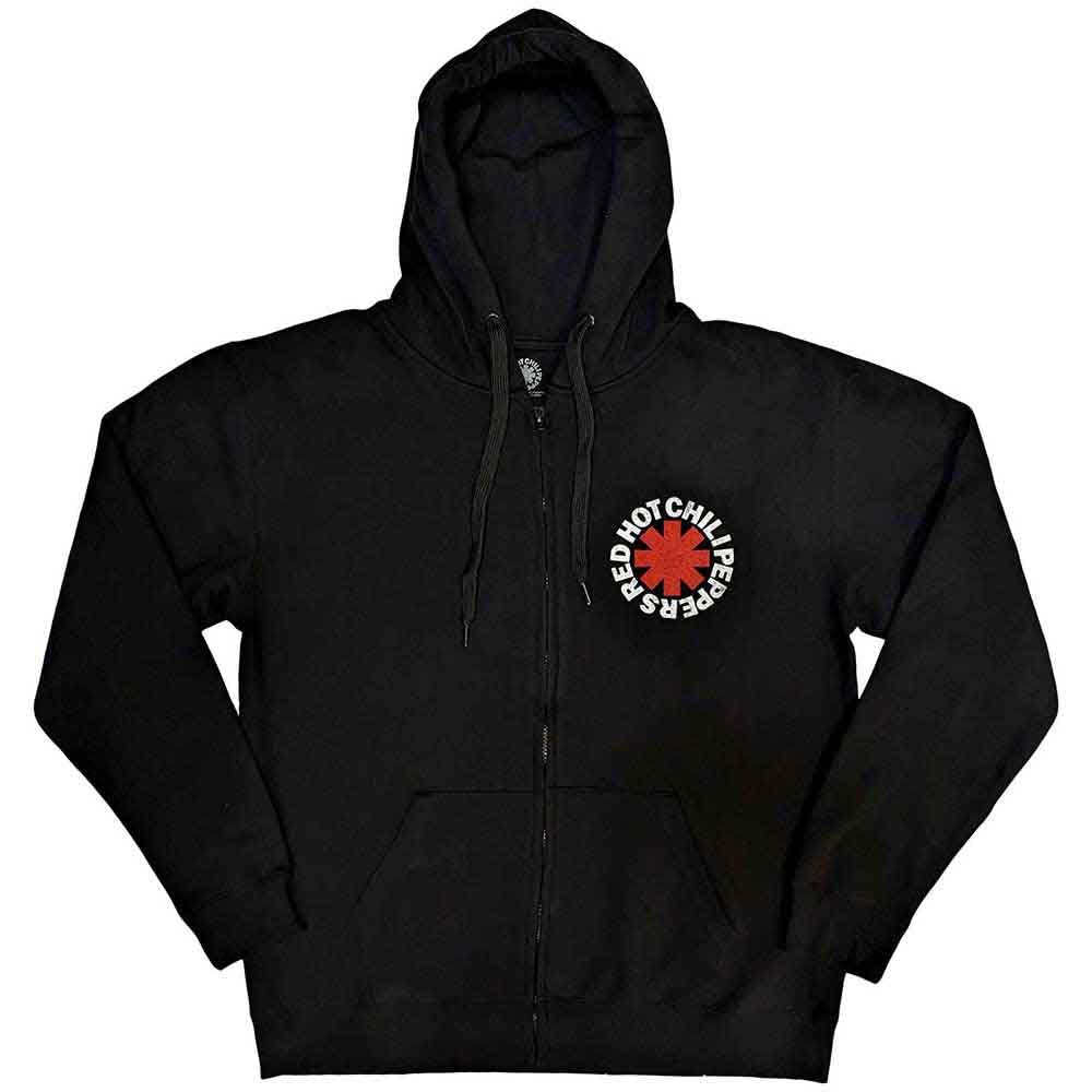 Red Hot Chili Peppers Rouge Asterisk Zipped Sweat-Shirt À Capuche