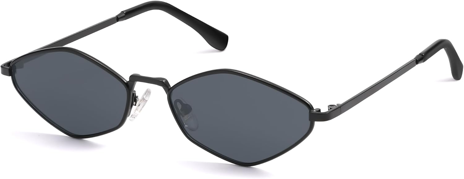 SOJOS Retro Small Polarized Sunglasses Womens Mens Vintage Narrow Irregular Shades UV400 SJ1233