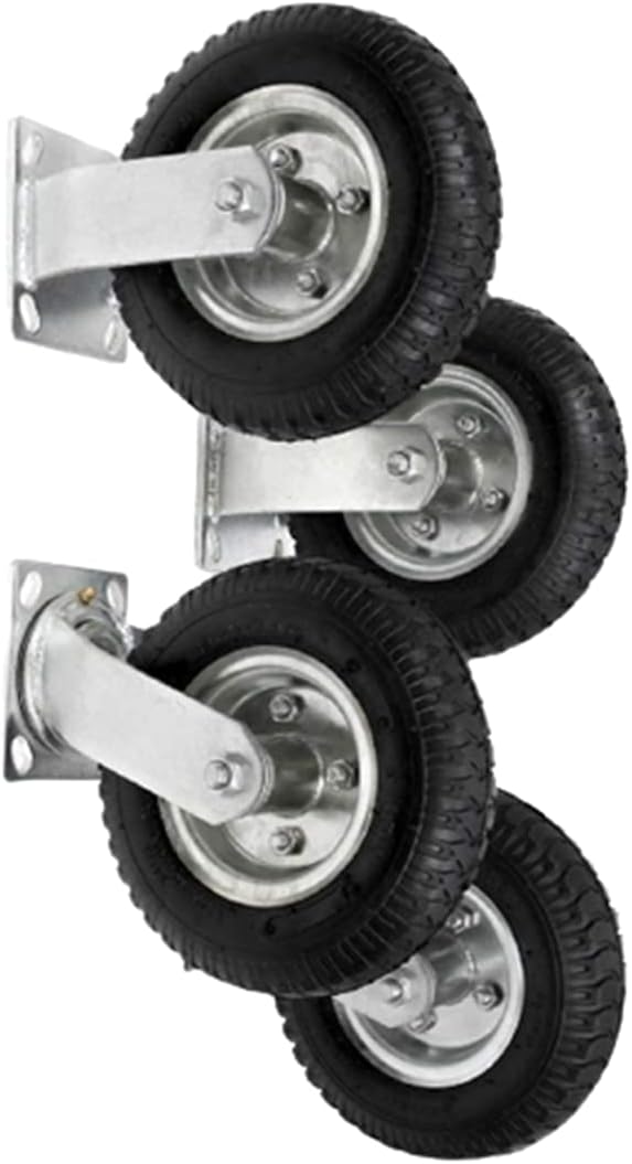 8" Pneumatic Air Tire Wheel 2 Rigid + 2 Swivel HD Farm Cart