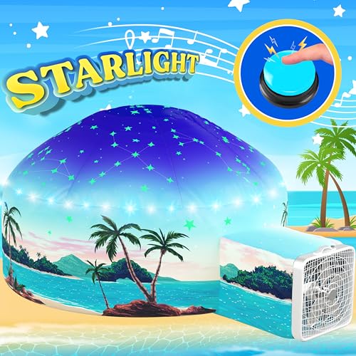 W&O Starlit Oasis with LED Lights & Sound – Glow-in-The-Dark Constellations for an Enchanting Stargazing Adventure – for Kids Ages 3-12 (Fan Not Included)