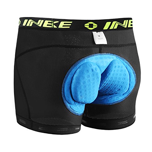 INBIKE Shorts Cyclisme sous-vêtement VTT Short Velo 3D Gel Rembourré Mousse Cycliste Homme Garçon Confort...