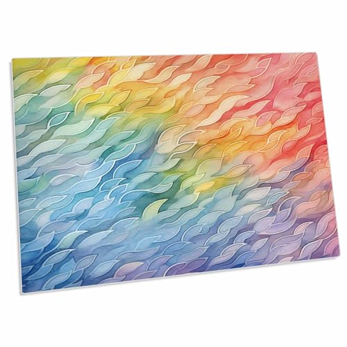 3dRose Pad Mouse con ondas y arco iris 58x41cm miniatura 1