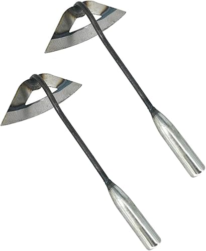 Ziermo Garden Tools - Azadas huecas 2 piezas de azadas huecas endurecidas de acero para deshierbar herramientas de mano de jardinería afiladas y