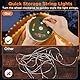 FOMYHEARD 10M Camping Lichterkette Aufrollbar, 3 in 1 Outdoor Lichterkette mit 9 Beleuchtungsmodi, Tragbare Wasserdicht LED Lichterkette Außen, USB Aufladbar Campinglampe für Camping, Hof und Wandern