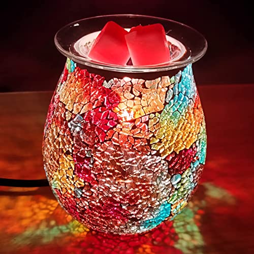 WNP Electric Wax Melt Warmer, Glass Wax Burner, Contemporary Style,