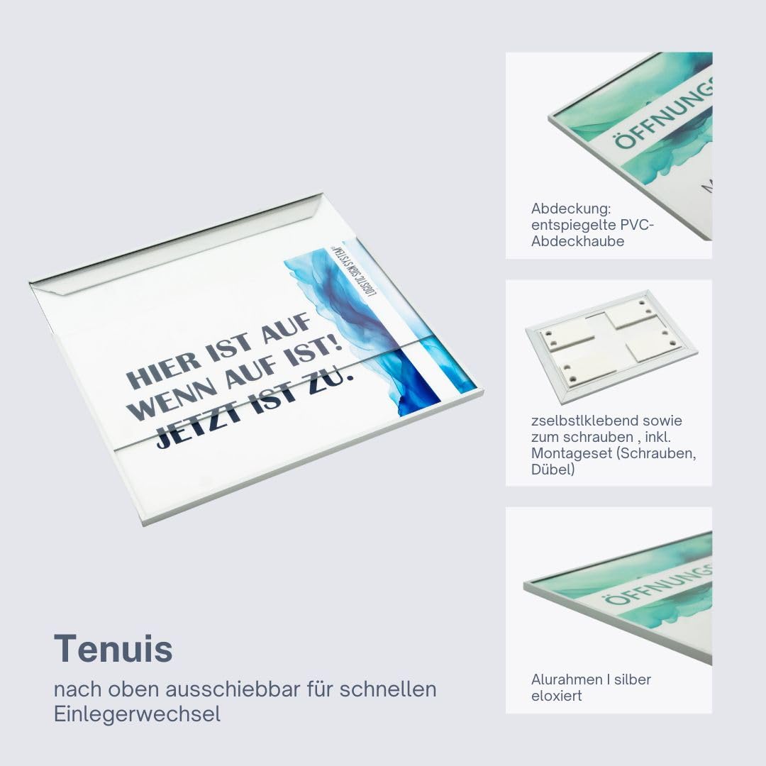 Türschild Tenuis DIN A5 quer Büro