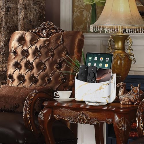 Rangement de bureau blanc doré pour vos télécommandes et pinceaux de maquillage - 7