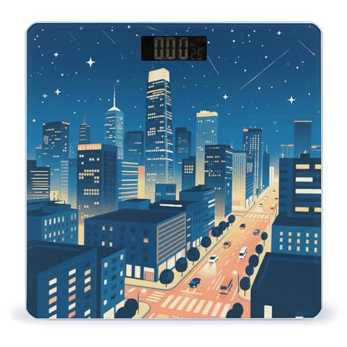 Báscula digital para baño con pantalla LCD y vidrio templado miniatura 1