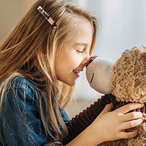 6 Pieces Tortoise Shell Hair Barrettes Medium French Snap Hair Barrettes Automatic Acetate Hair Clips Tortoise Rectangle Hair Clips For Women Girls Hair Accessories (Elegant Patterns) #TOP5