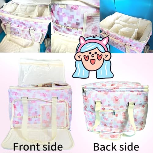 Image of Athena's Elements Knitting & Crochet Organizer Bag - Large Yarn Storage Tote with Padded Interior, Travel-Friendly Craft Project Bag for Knitters and Crocheters