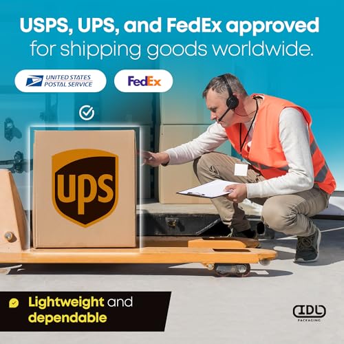 Image of Small Moving & Shipping Boxes 6 x 6 x 3 inches (5-Pack) - Extra Strength 200 lb vs Regular - USA-Made Corrugated Moving Boxes for USPS /UPS /FEDEX - Shipping Box - Small Packaging Box by IDL Packaging